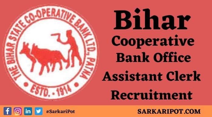 Bihar Cooperative Bank Office Assistant Clerk Recruitment